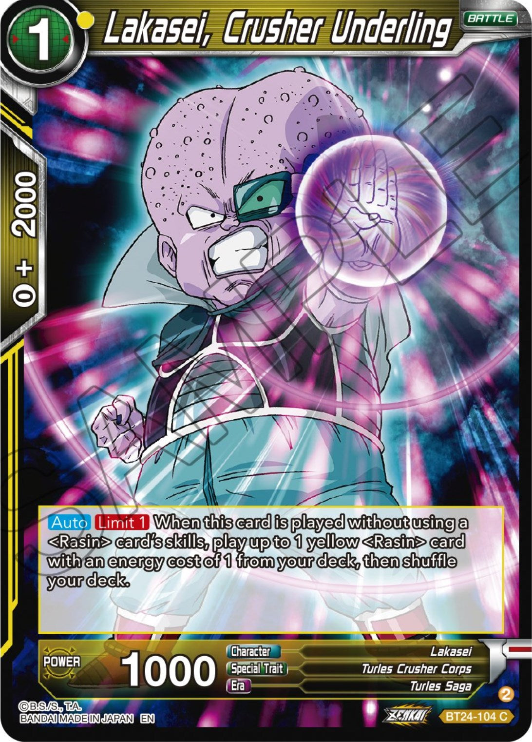 Lakasei, Crusher Underling (BT24-104) [Beyond Generations] | Nerdhalla Games