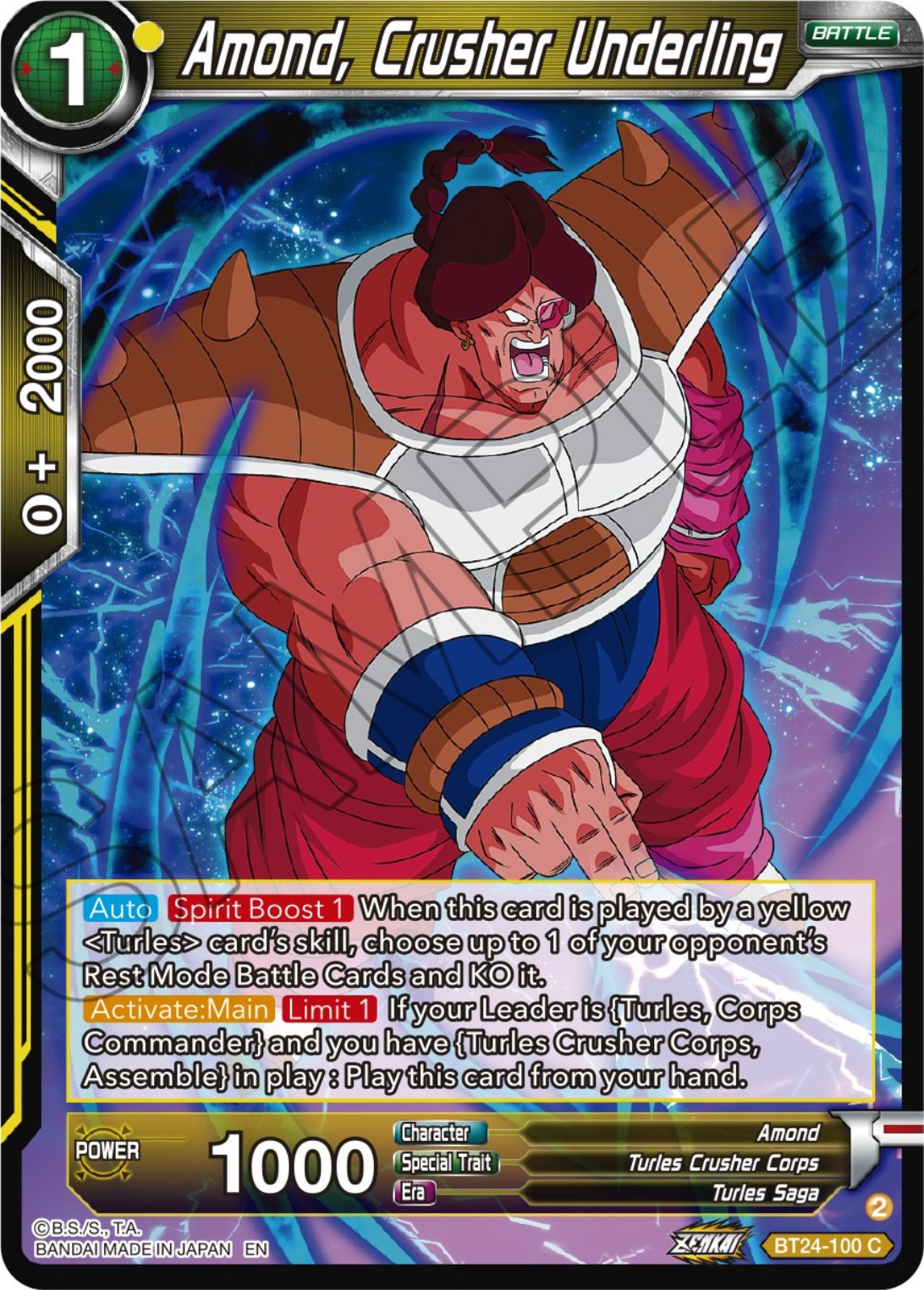 Amond, Crusher Underling (BT24-100) [Beyond Generations] | Nerdhalla Games