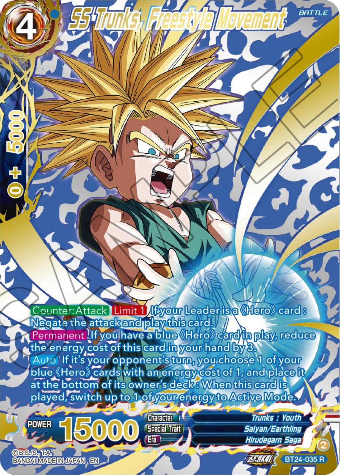 SS Trunks, Freestyle Movement (Collector Booster) (BT24-035) [Beyond Generations] | Nerdhalla Games