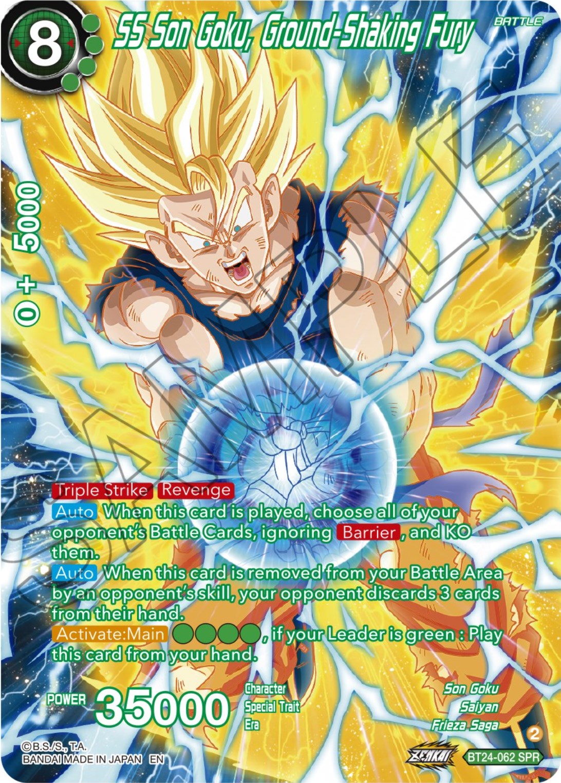 SS Son Goku, Ground-Shaking Fury (SPR) (BT24-062) [Beyond Generations] | Nerdhalla Games