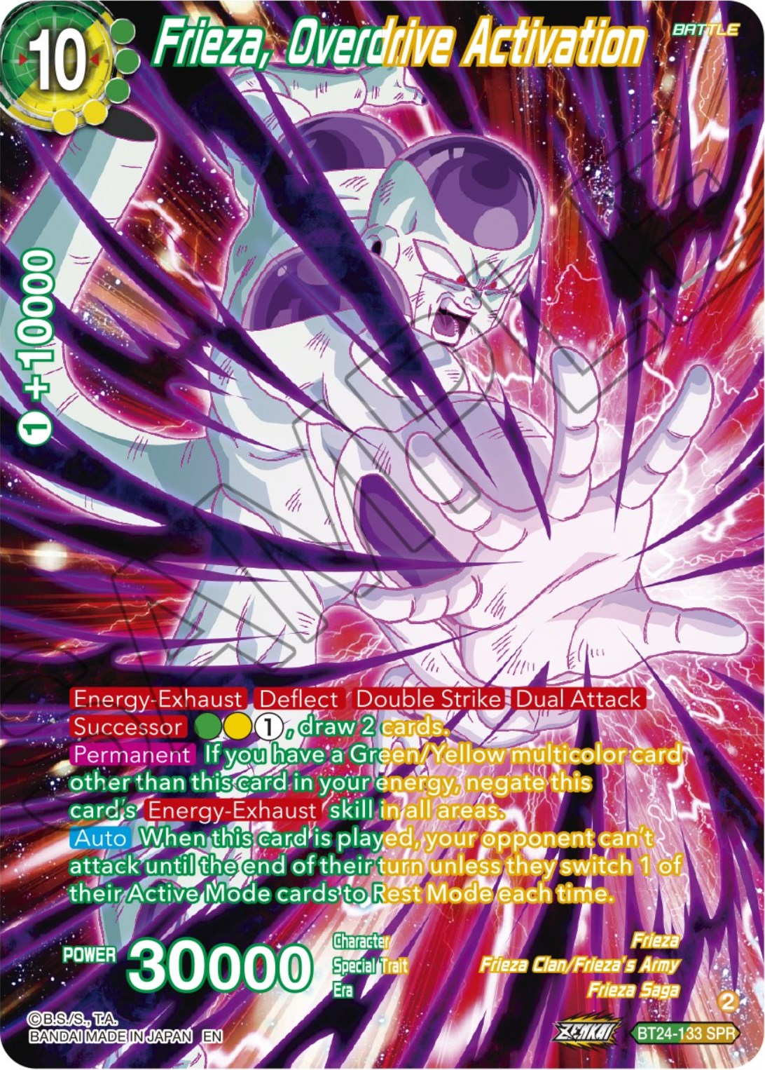 Frieza, Overdrive Activation (SPR) (BT24-133) [Beyond Generations] | Nerdhalla Games