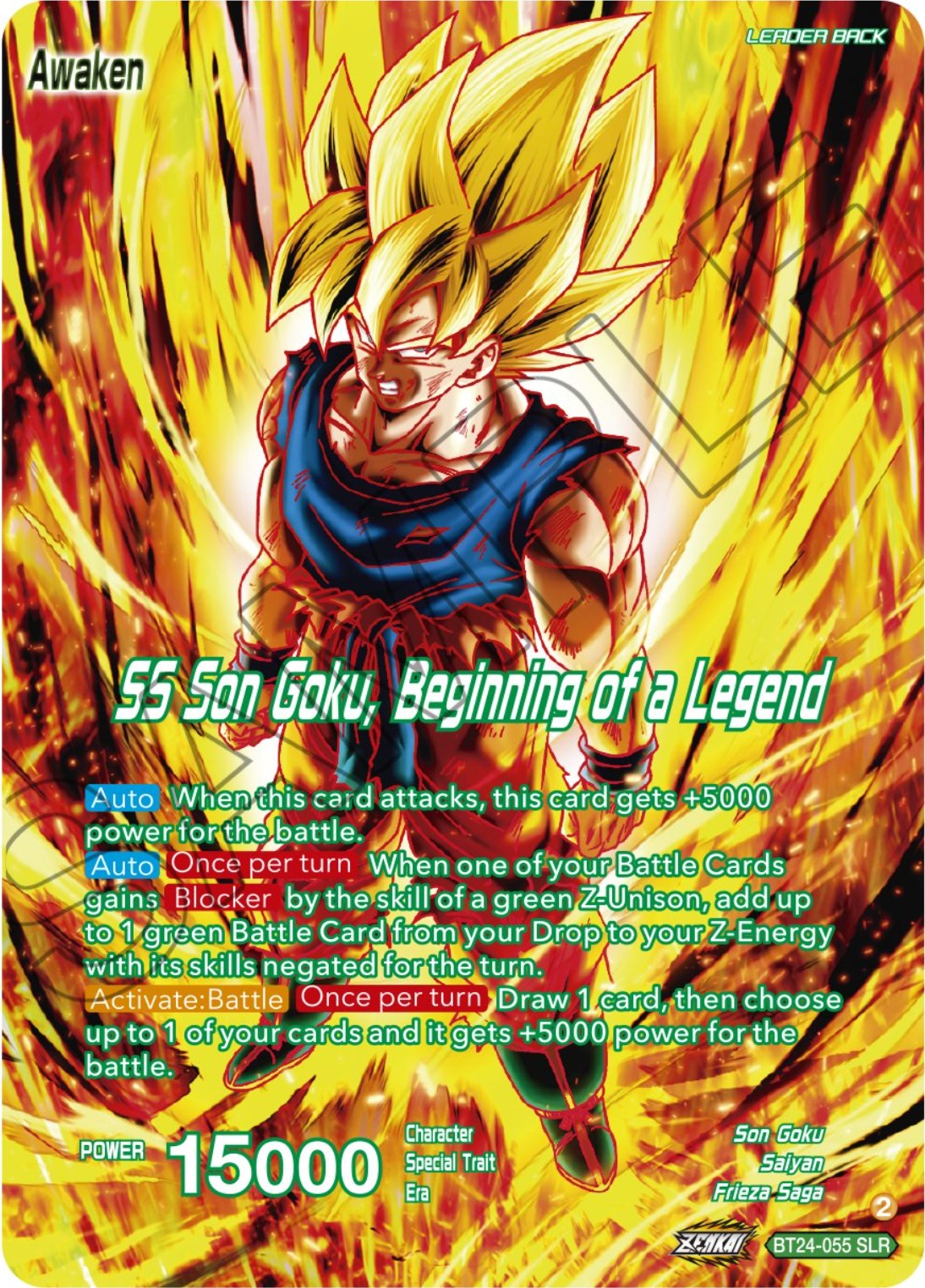 Son Goku // SS Son Goku, Beginning of a Legend (SLR) (BT24-055) [Beyond Generations] | Nerdhalla Games