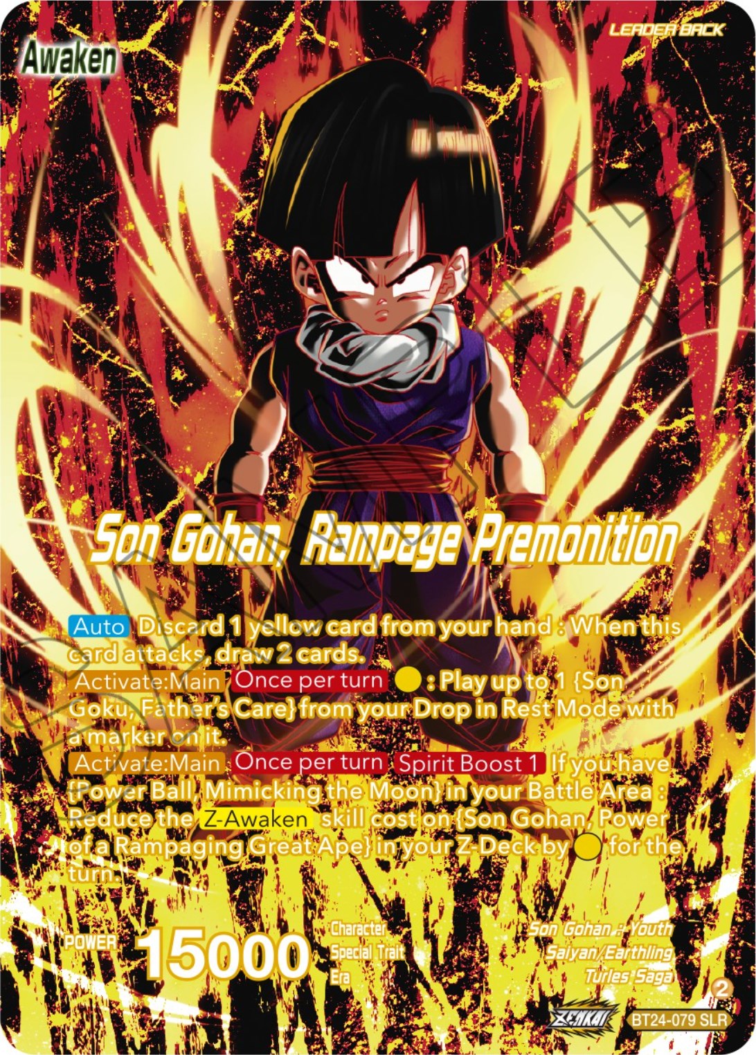 Son Gohan // Son Gohan, Rampage Premonition (SLR) (BT24-079) [Beyond Generations] | Nerdhalla Games