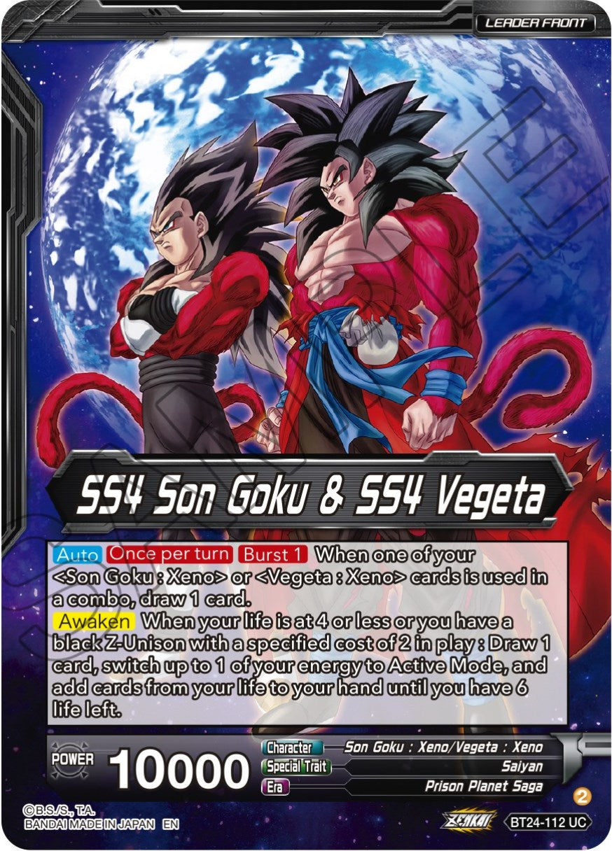 SS4 Son Goku & SS4 Vegeta // SS4 Vegito, Sparking Potara Warrior (SLR) (BT24-112) [Beyond Generations] | Nerdhalla Games