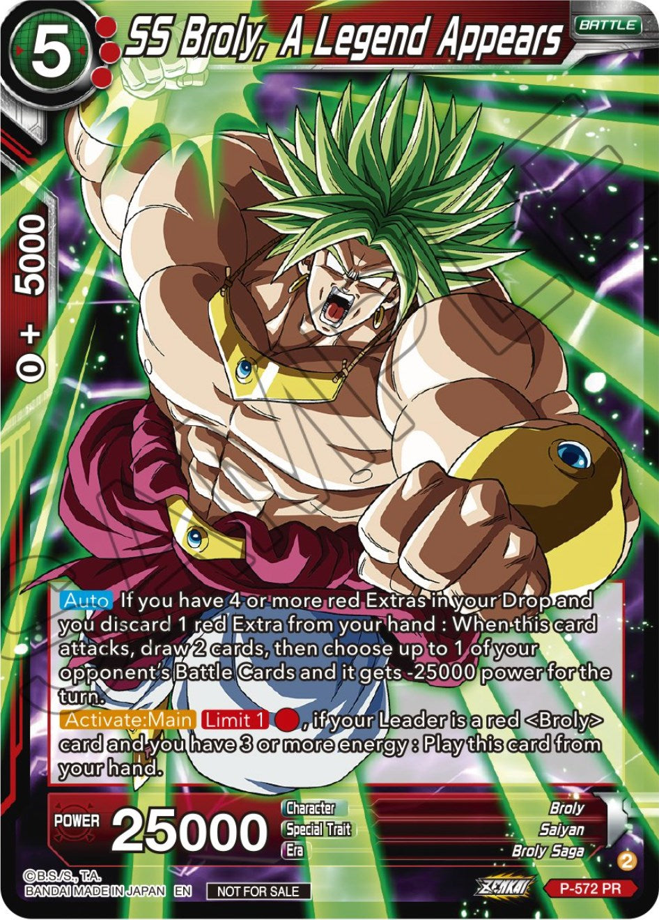 SS Broly, A Legend Appears (Zenkai Series Tournament Pack Vol.7) (P-572) [Tournament Promotion Cards] | Nerdhalla Games