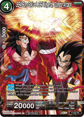 SS4 Son Goku & SS4 Vegeta, Combo Attack (Zenkai Series Tournament Pack Vol.7) (P-585) [Tournament Promotion Cards] | Nerdhalla Games