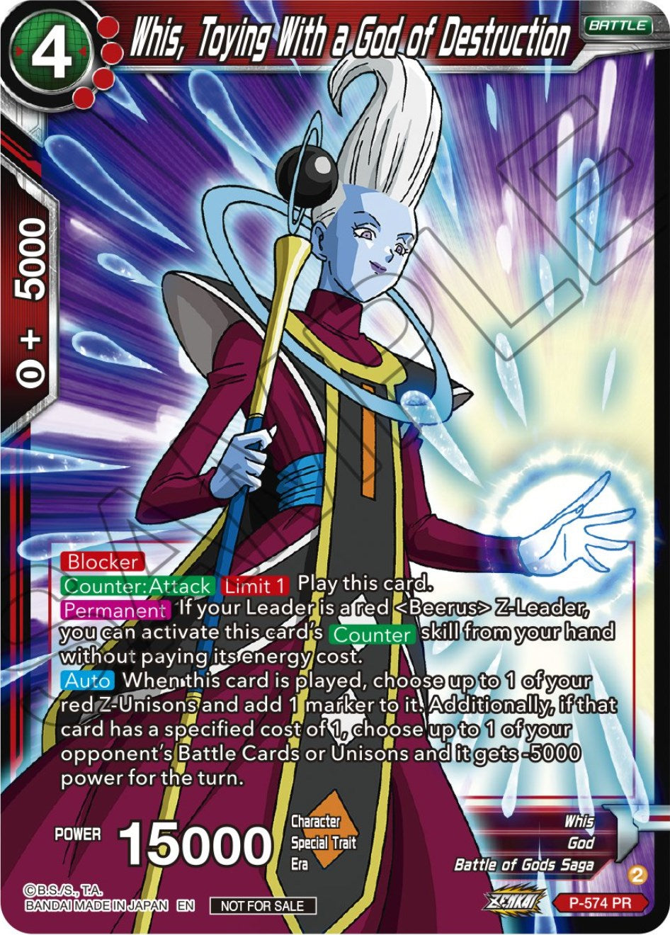 Whis, Toying With a God of Destruction (Zenkai Series Tournament Pack Vol.7) (P-574) [Tournament Promotion Cards] | Nerdhalla Games