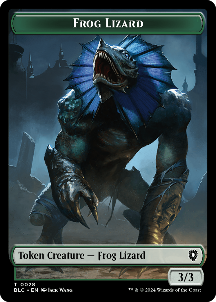 Storm Crow // Frog Lizard Double-Sided Token [Bloomburrow Commander Tokens] | Nerdhalla Games