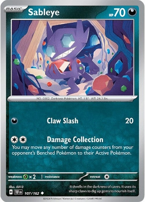 Sableye (107/162) [Scarlet & Violet: Temporal Forces] | Nerdhalla Games