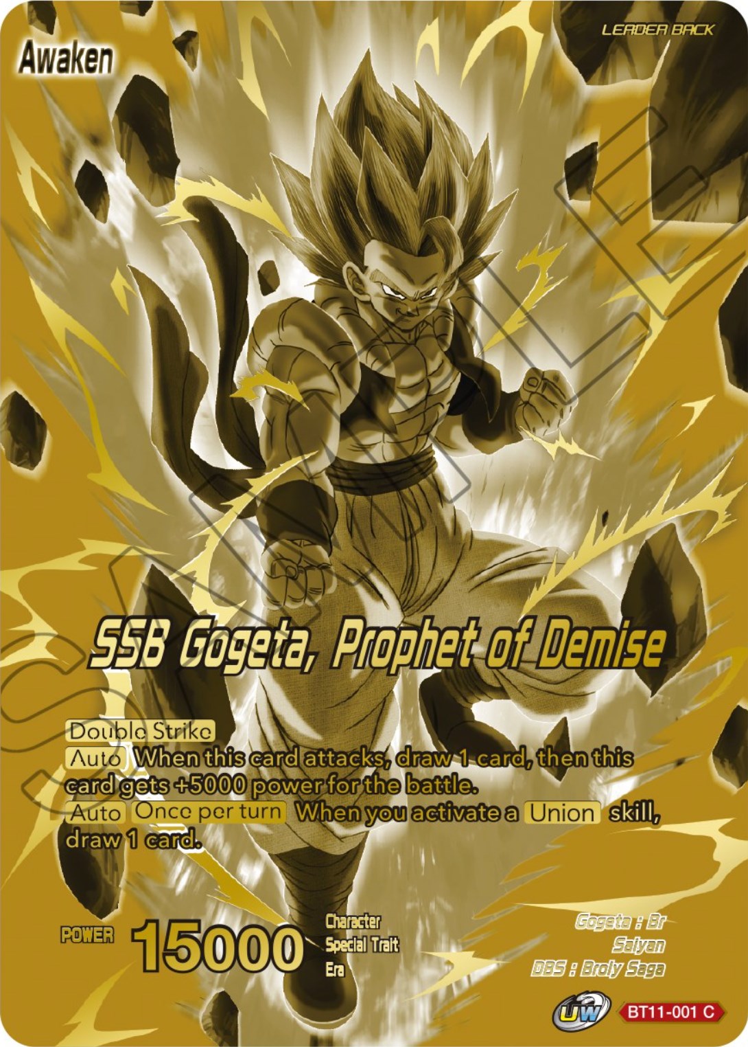 Gogeta // SSB Gogeta, Prophet of Demise (Championship Golden Card 2024 Vol.1) (BT11-001) [Tournament Promotion Cards] | Nerdhalla Games