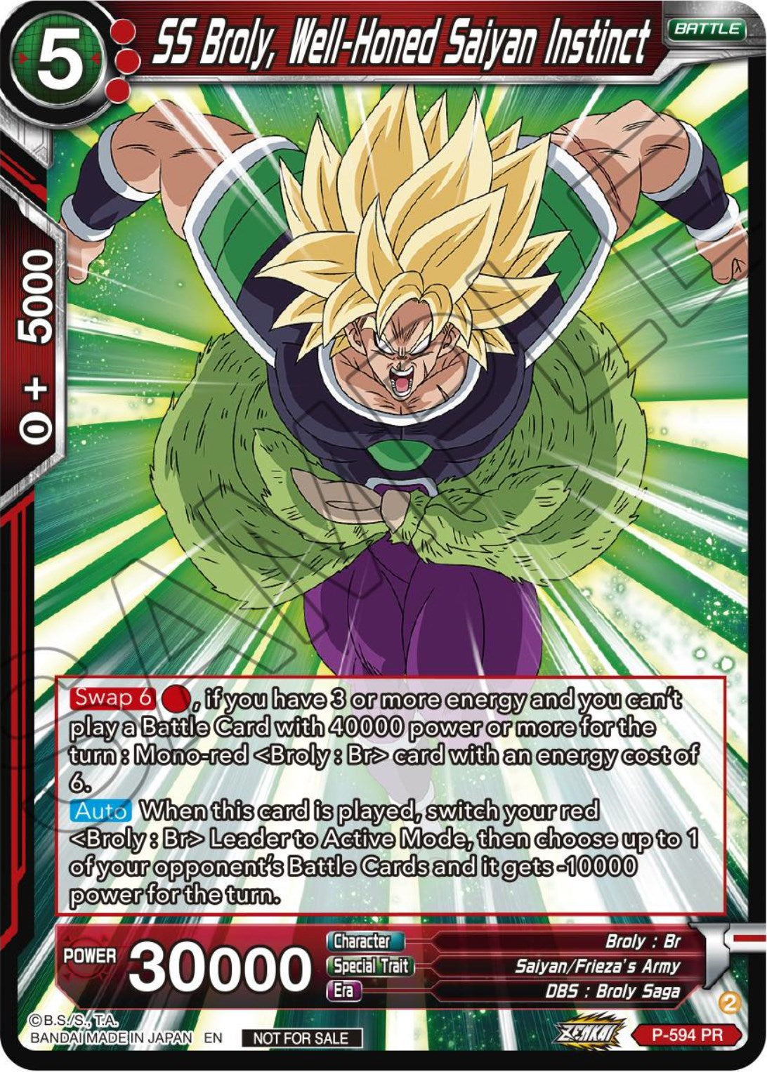 SS Broly, Well-Honed Saiyan Instinct (Deluxe Pack 2024 Vol.1) (P-594) [Promotion Cards] | Nerdhalla Games