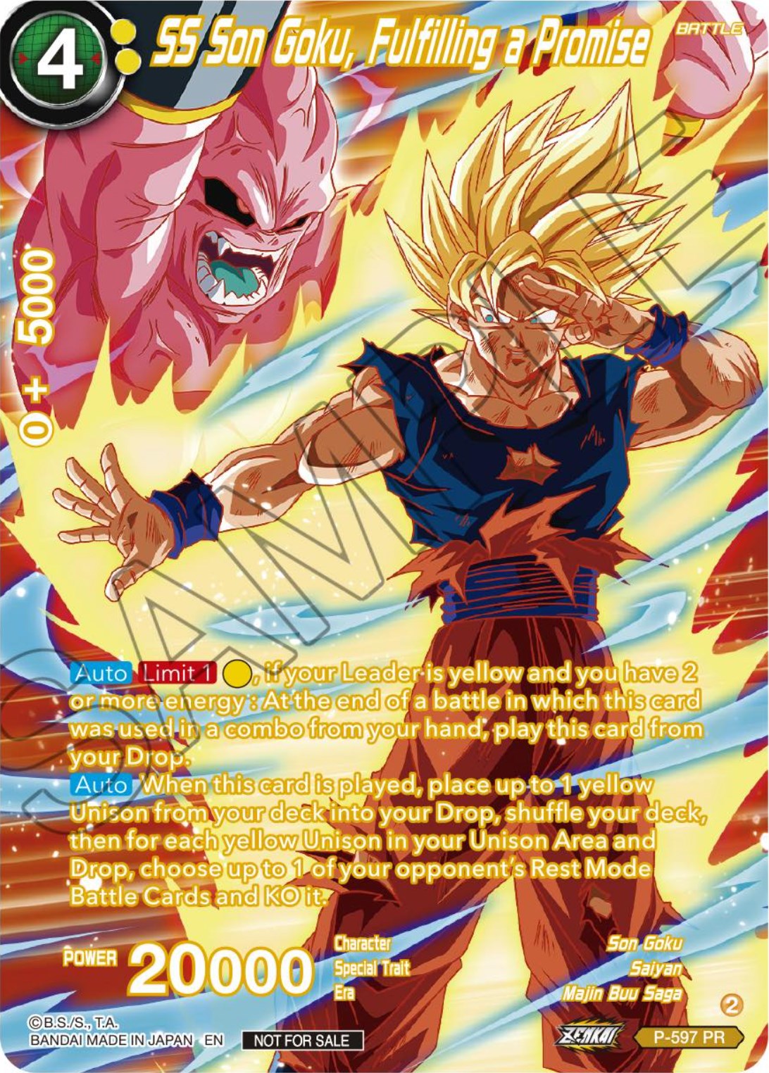 SS Son Goku, Fulfilling a Promise (Alternate Art) (Deluxe Pack 2024 Vol.1) (P-597) [Promotion Cards] | Nerdhalla Games