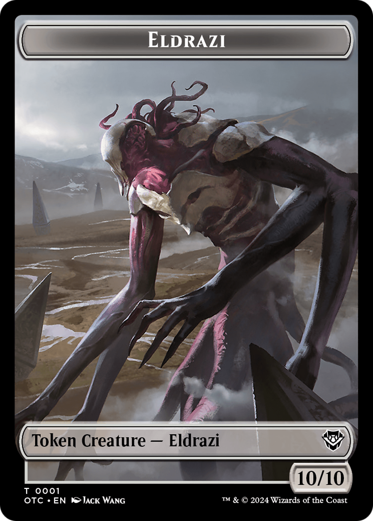 Eldrazi // Clue Double-Sided Token [Outlaws of Thunder Junction Commander Tokens] | Nerdhalla Games