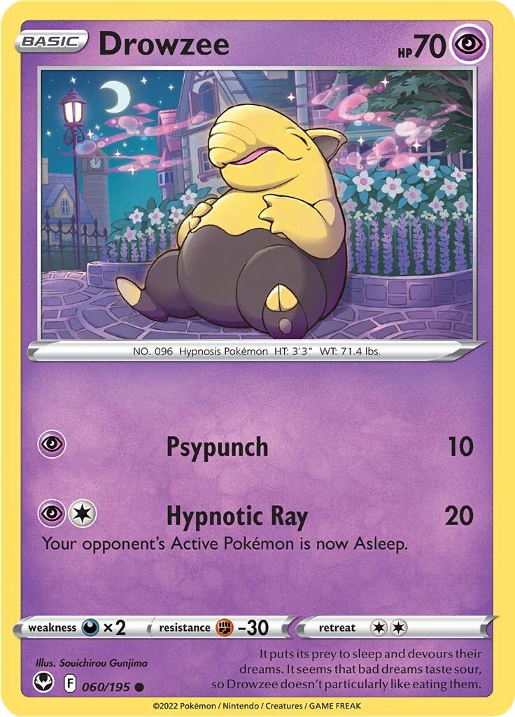 Drowzee (060/195) [Sword & Shield: Silver Tempest] | Nerdhalla Games