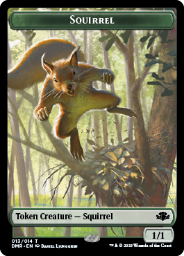 Zombie // Squirrel Double-Sided Token [Dominaria Remastered Tokens] | Nerdhalla Games