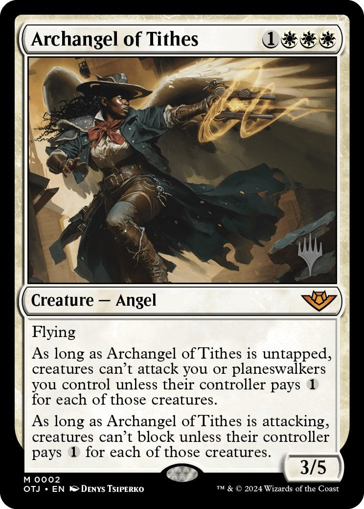 Archangel of Tithes (Promo Pack) [Outlaws of Thunder Junction Promos] | Nerdhalla Games