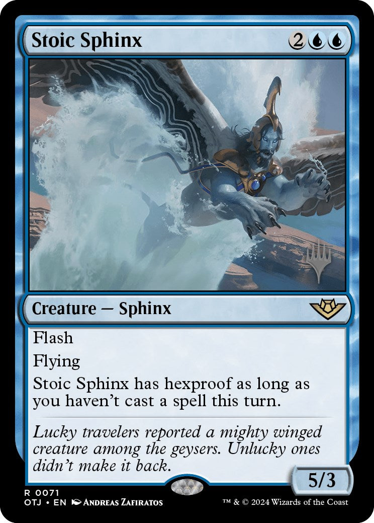 Stoic Sphinx (Promo Pack) [Outlaws of Thunder Junction Promos] | Nerdhalla Games