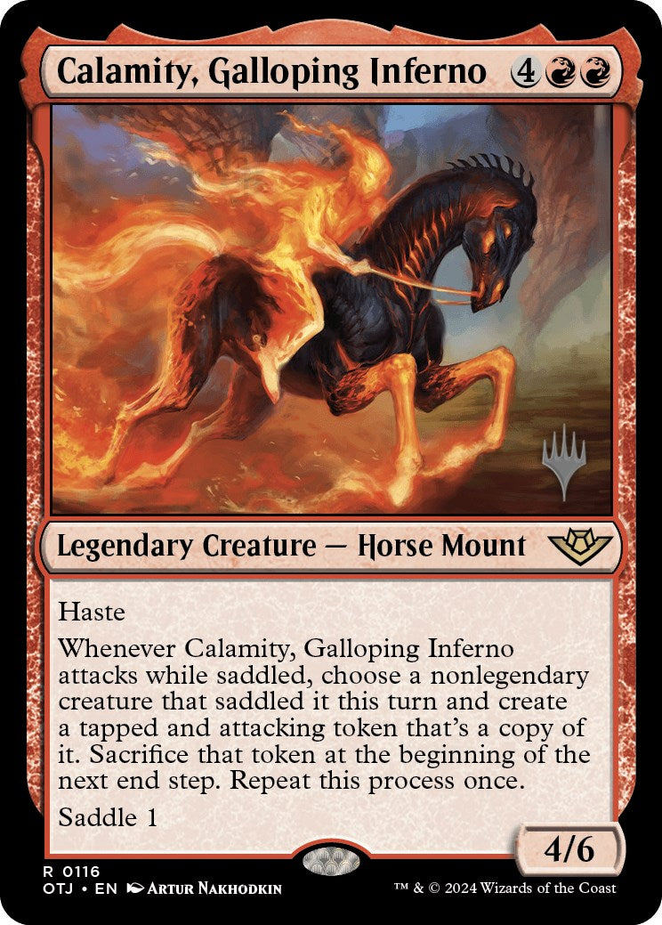 Calamity, Galloping Inferno (Promo Pack) [Outlaws of Thunder Junction Promos] | Nerdhalla Games