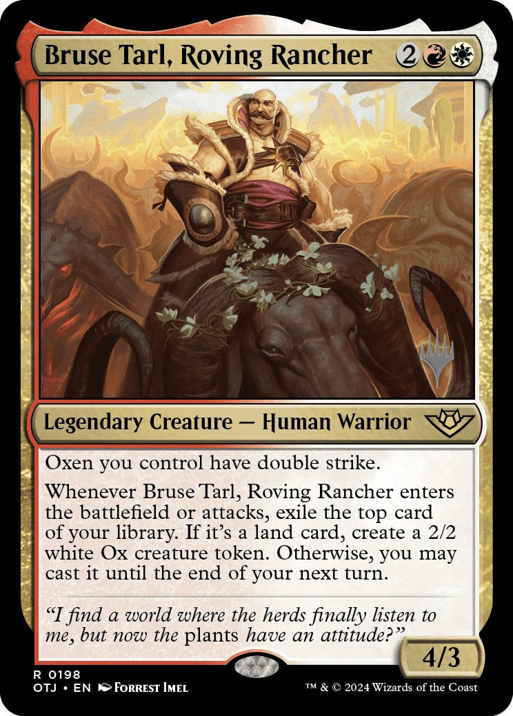 Bruse Tarl, Roving Rancher (Promo Pack) [Outlaws of Thunder Junction Promos] | Nerdhalla Games