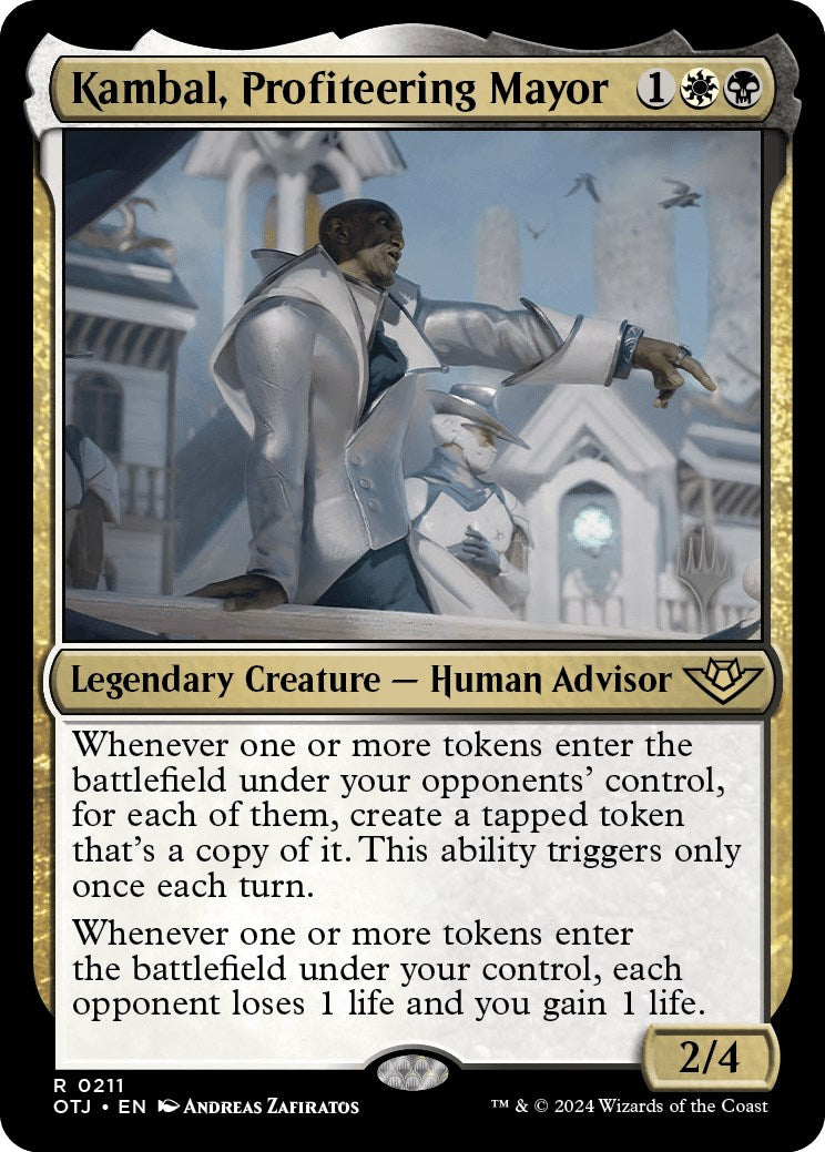 Kambal, Profiteering Mayor (Promo Pack) [Outlaws of Thunder Junction Promos] | Nerdhalla Games