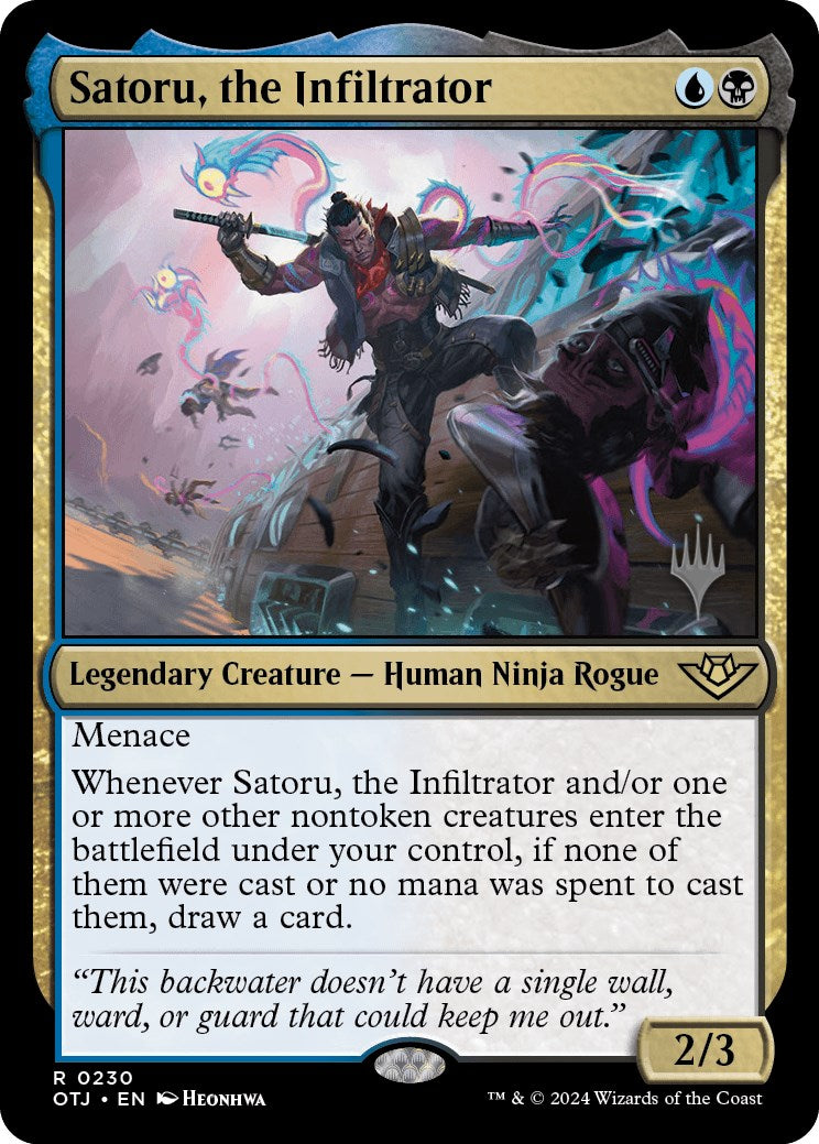 Satoru, the Infiltrator (Promo Pack) [Outlaws of Thunder Junction Promos] | Nerdhalla Games