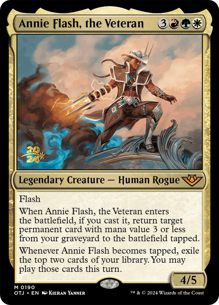 Annie Flash, the Veteran [Outlaws of Thunder Junction Prerelease Promos] | Nerdhalla Games