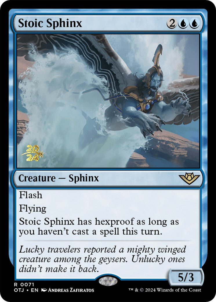 Stoic Sphinx [Outlaws of Thunder Junction Prerelease Promos] | Nerdhalla Games