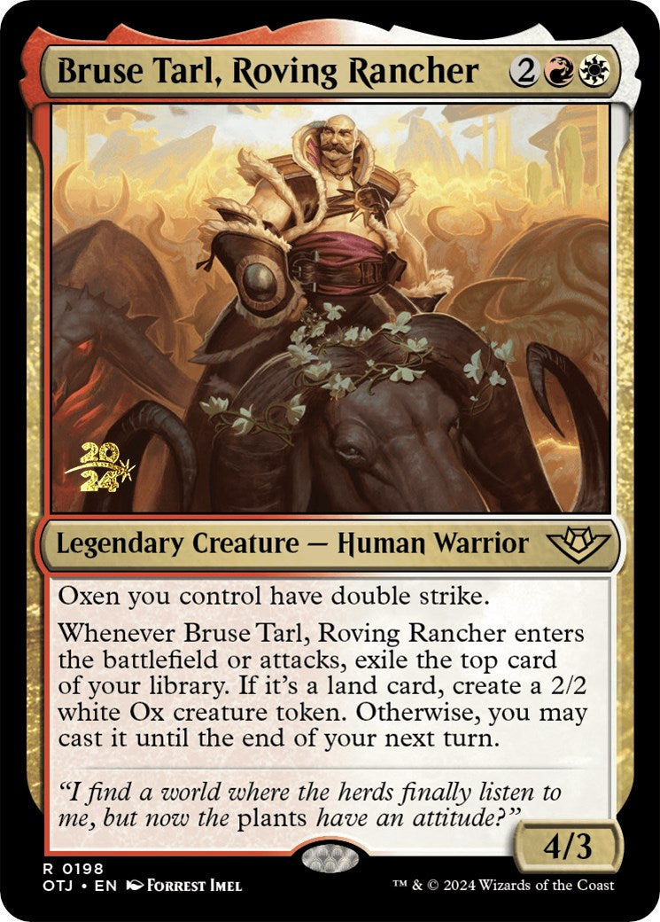 Bruse Tarl, Roving Rancher [Outlaws of Thunder Junction Prerelease Promos] | Nerdhalla Games