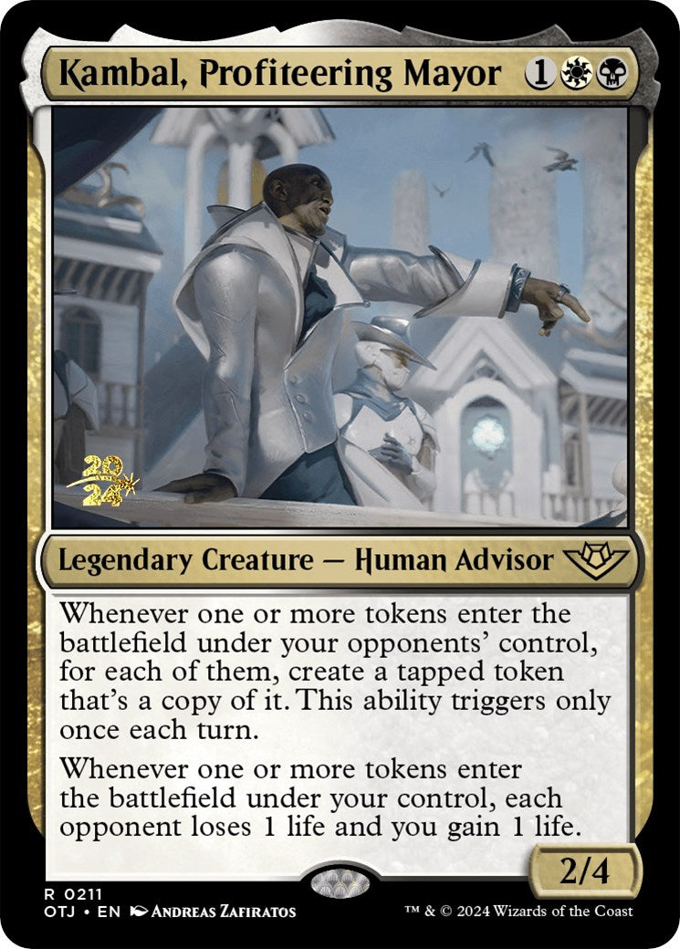 Kambal, Profiteering Mayor [Outlaws of Thunder Junction Prerelease Promos] | Nerdhalla Games