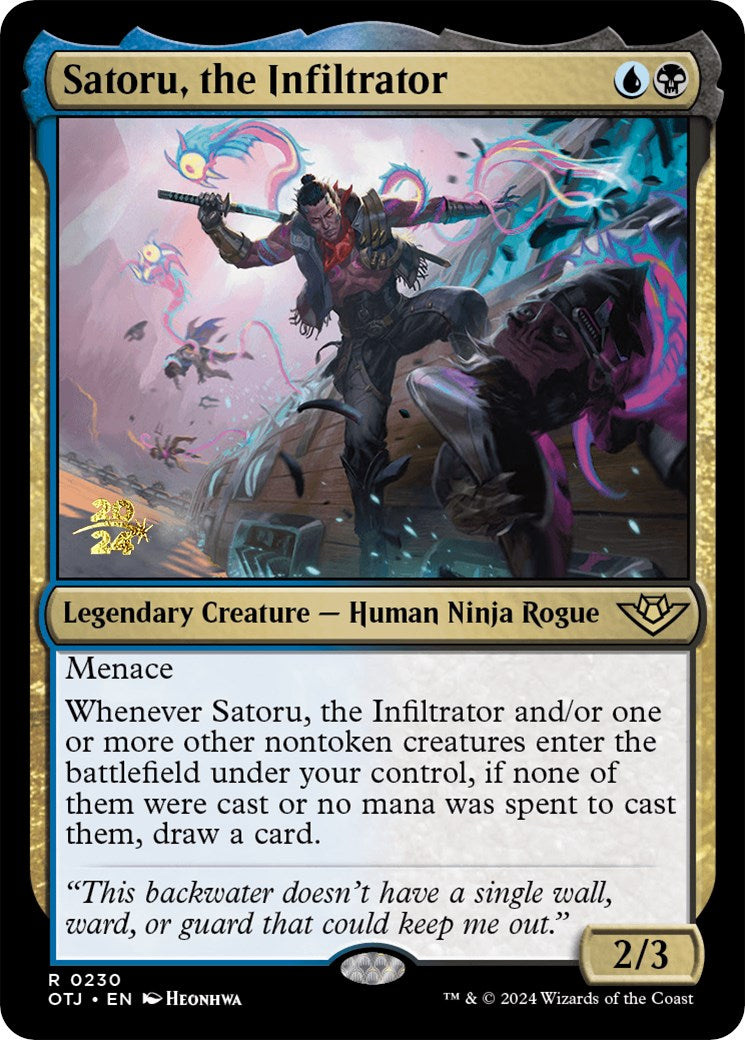 Satoru, the Infiltrator [Outlaws of Thunder Junction Prerelease Promos] | Nerdhalla Games