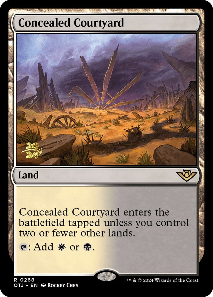 Concealed Courtyard (OTJ) [Outlaws of Thunder Junction Prerelease Promos] | Nerdhalla Games