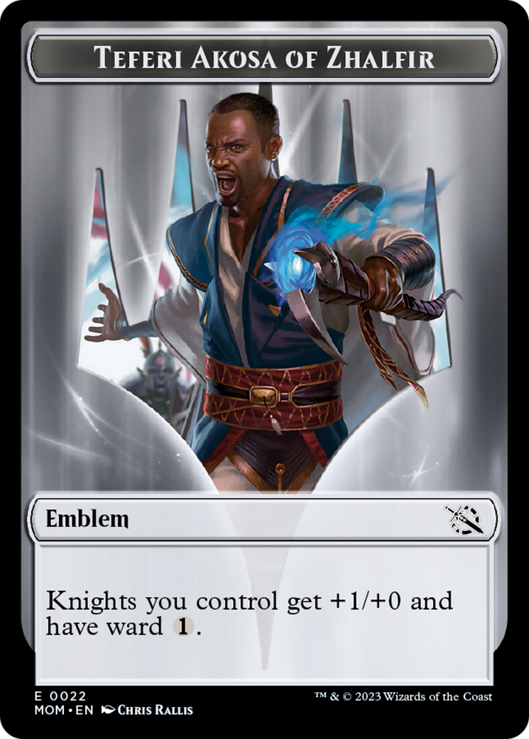 Teferi Akosa of Zhalfir Emblem [March of the Machine Tokens] | Nerdhalla Games