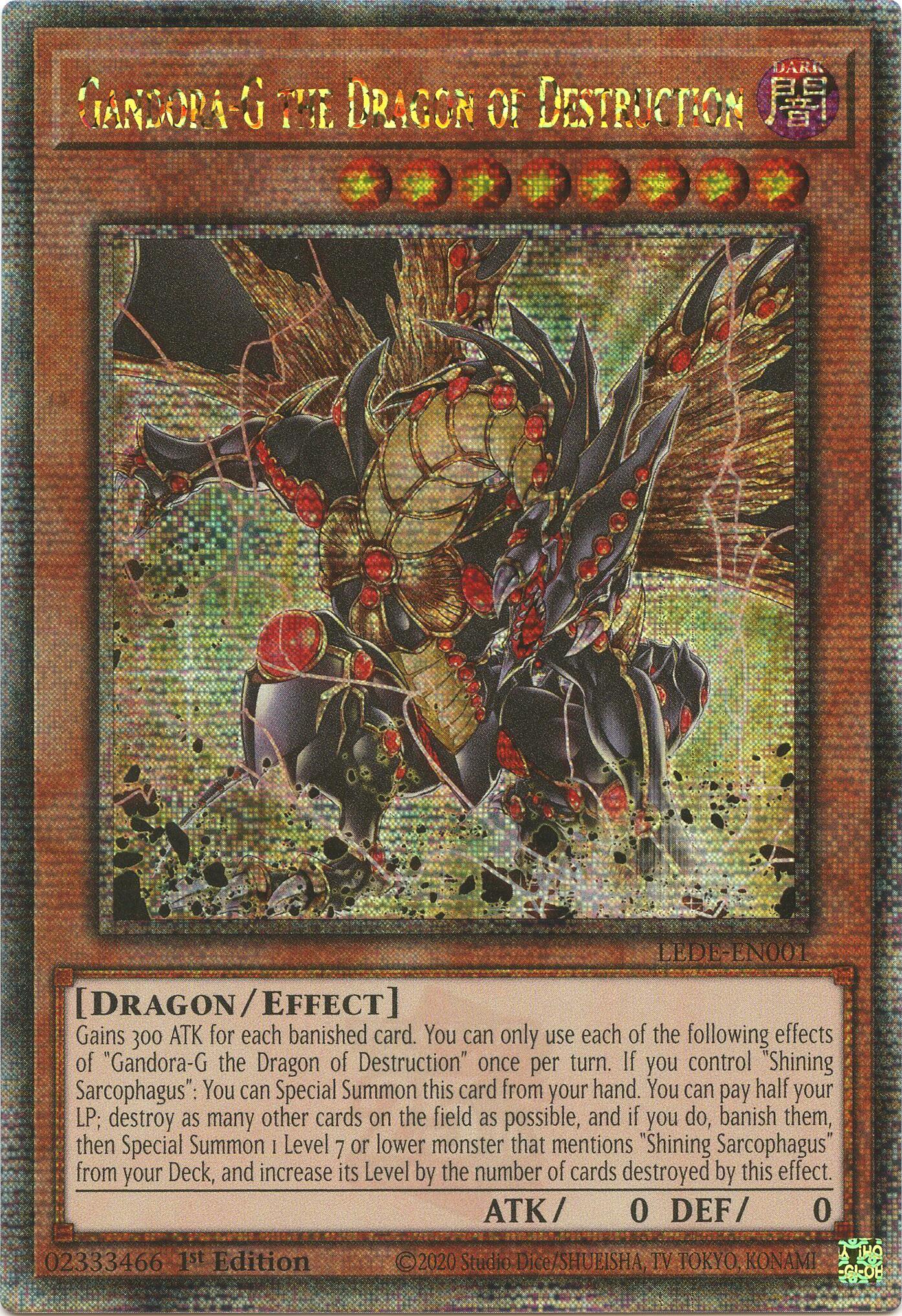 Gandora-G the Dragon of Destruction [LEDE-EN001] Quarter Century Secret Rare | Nerdhalla Games