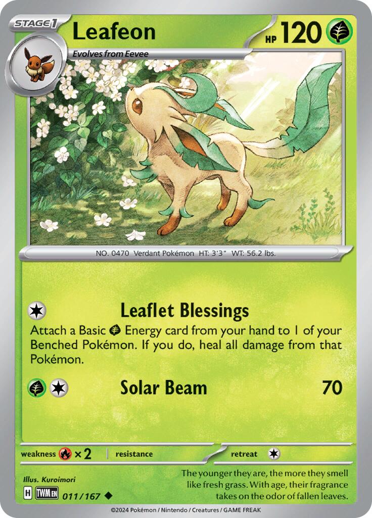 Leafeon (011/167) [Scarlet & Violet: Twilight Masquerade] | Nerdhalla Games