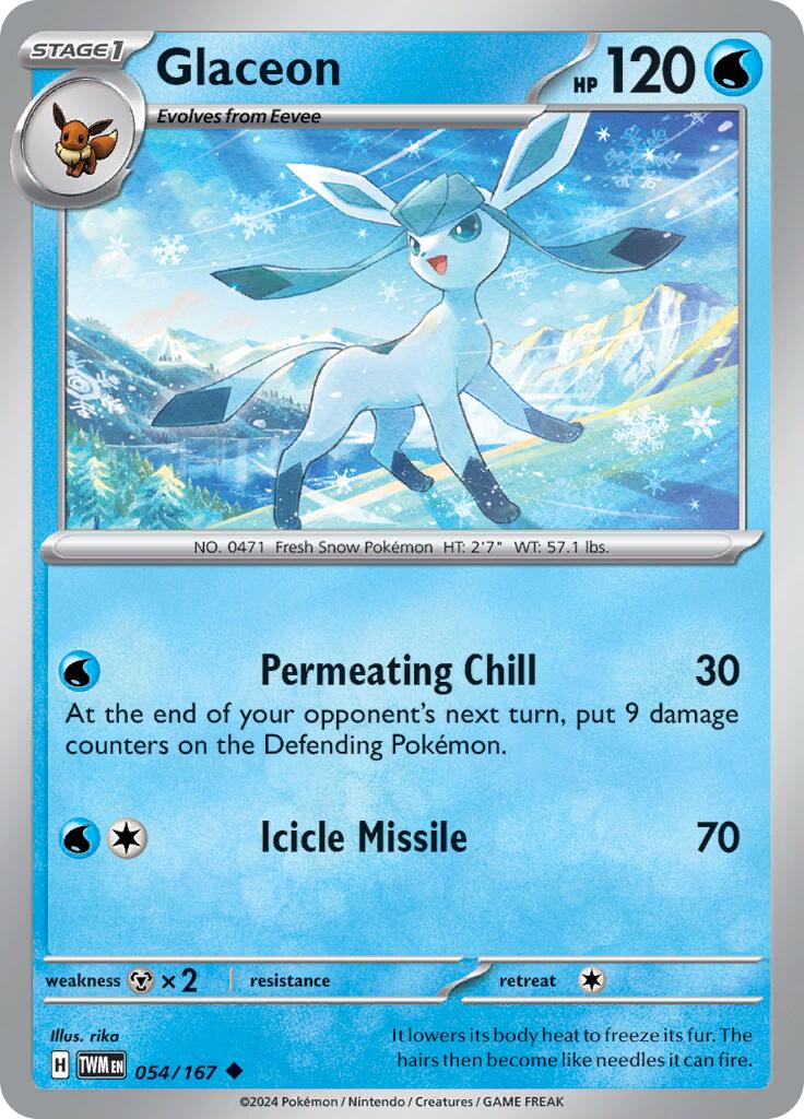 Glaceon (054/167) [Scarlet & Violet: Twilight Masquerade] | Nerdhalla Games