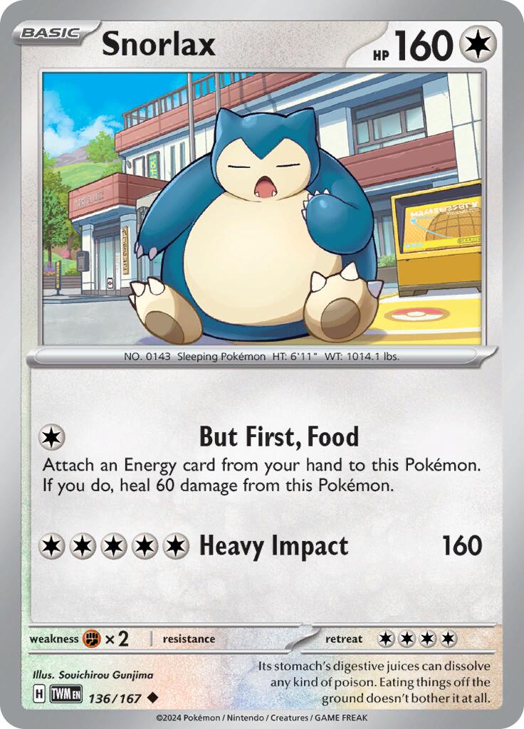 Snorlax (136/167) [Scarlet & Violet: Twilight Masquerade] | Nerdhalla Games