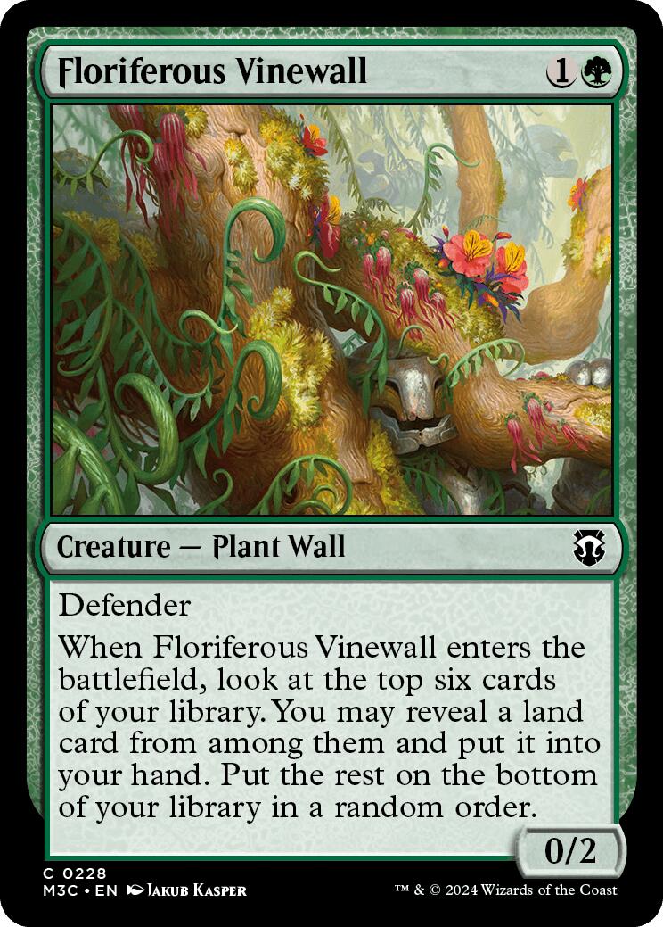 Floriferous Vinewall [Modern Horizons 3 Commander] | Nerdhalla Games