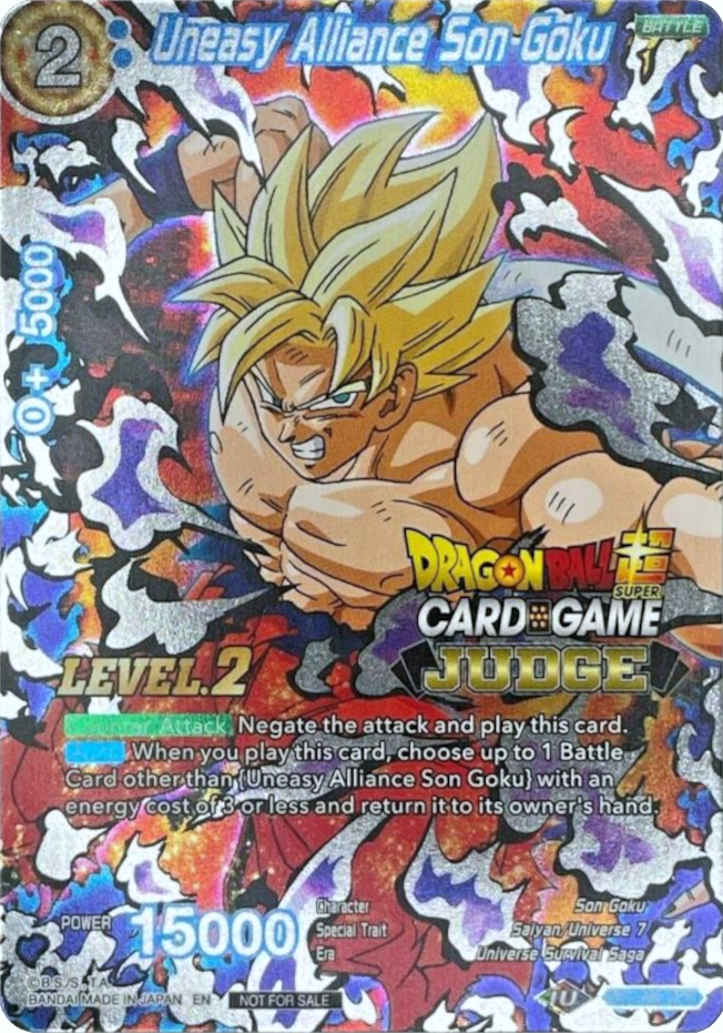 Uneasy Alliance Son Goku (Level 2) (DB1-096) [Judge Promotion Cards] | Nerdhalla Games