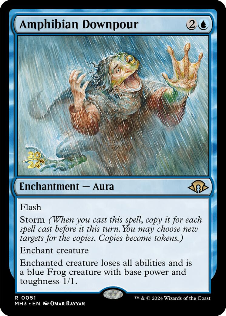 Amphibian Downpour [Modern Horizons 3 Prerelease Promos] | Nerdhalla Games