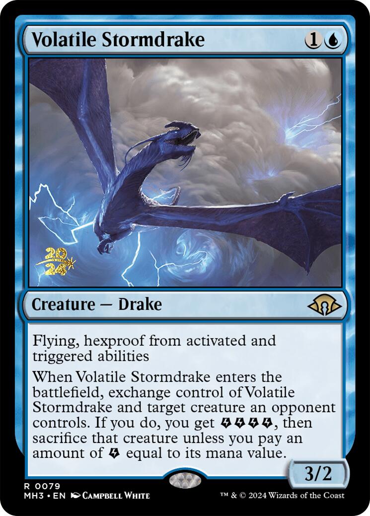 Volatile Stormdrake [Modern Horizons 3 Prerelease Promos] | Nerdhalla Games