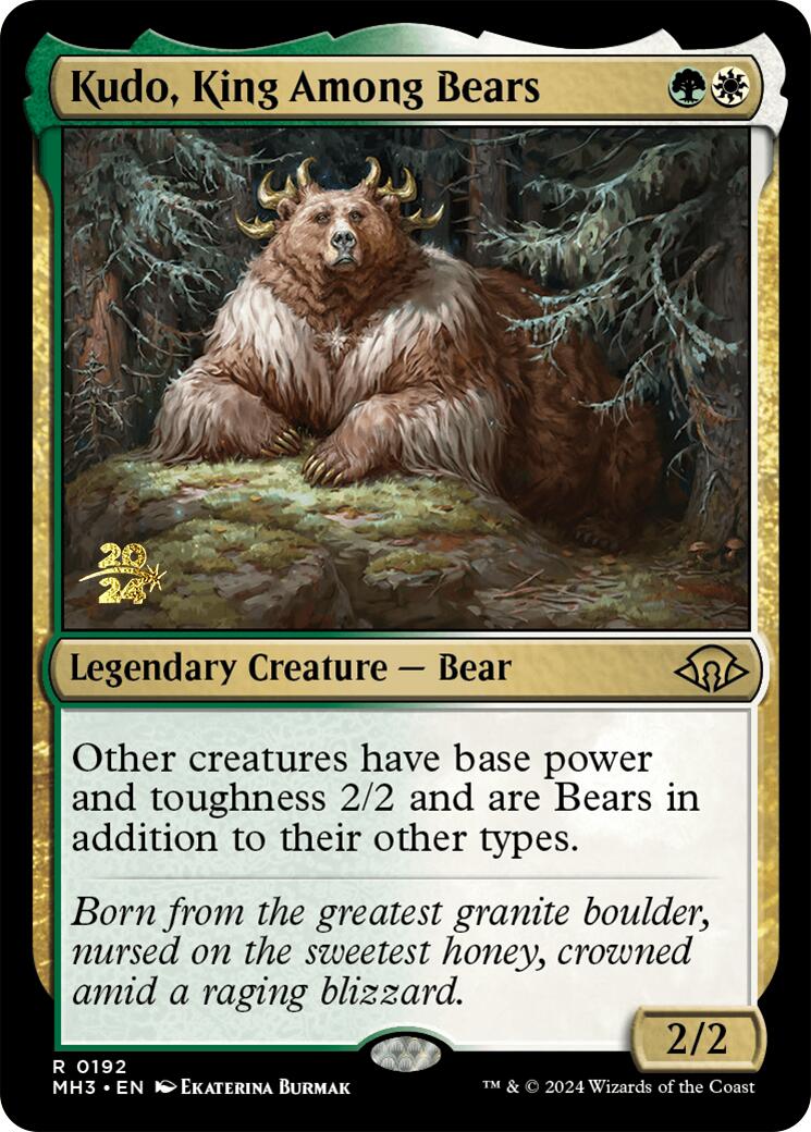 Kudo, King Among Bears [Modern Horizons 3 Prerelease Promos] | Nerdhalla Games