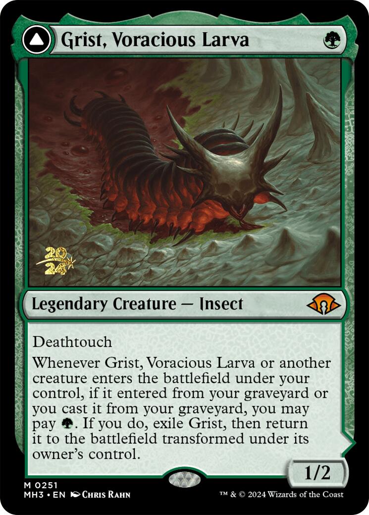 Grist, Voracious Larva [Modern Horizons 3 Prerelease Promos] | Nerdhalla Games