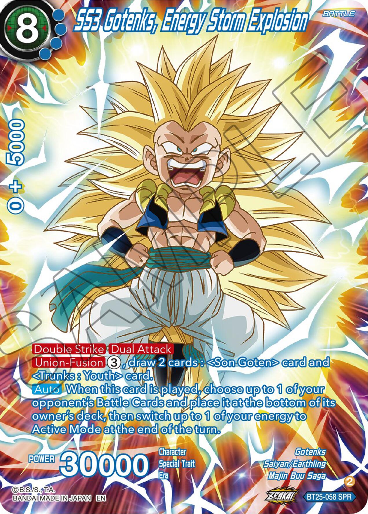 SS3 Gotenks, Energy Storm Explosion (SPR) (BT25-058) [Legend of the Dragon Balls] | Nerdhalla Games