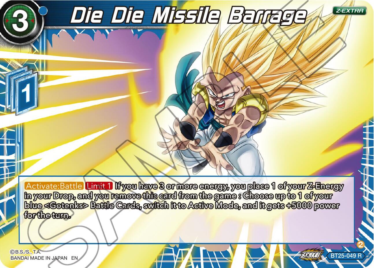 Die Die Missile Barrage (BT25-049) [Legend of the Dragon Balls] | Nerdhalla Games