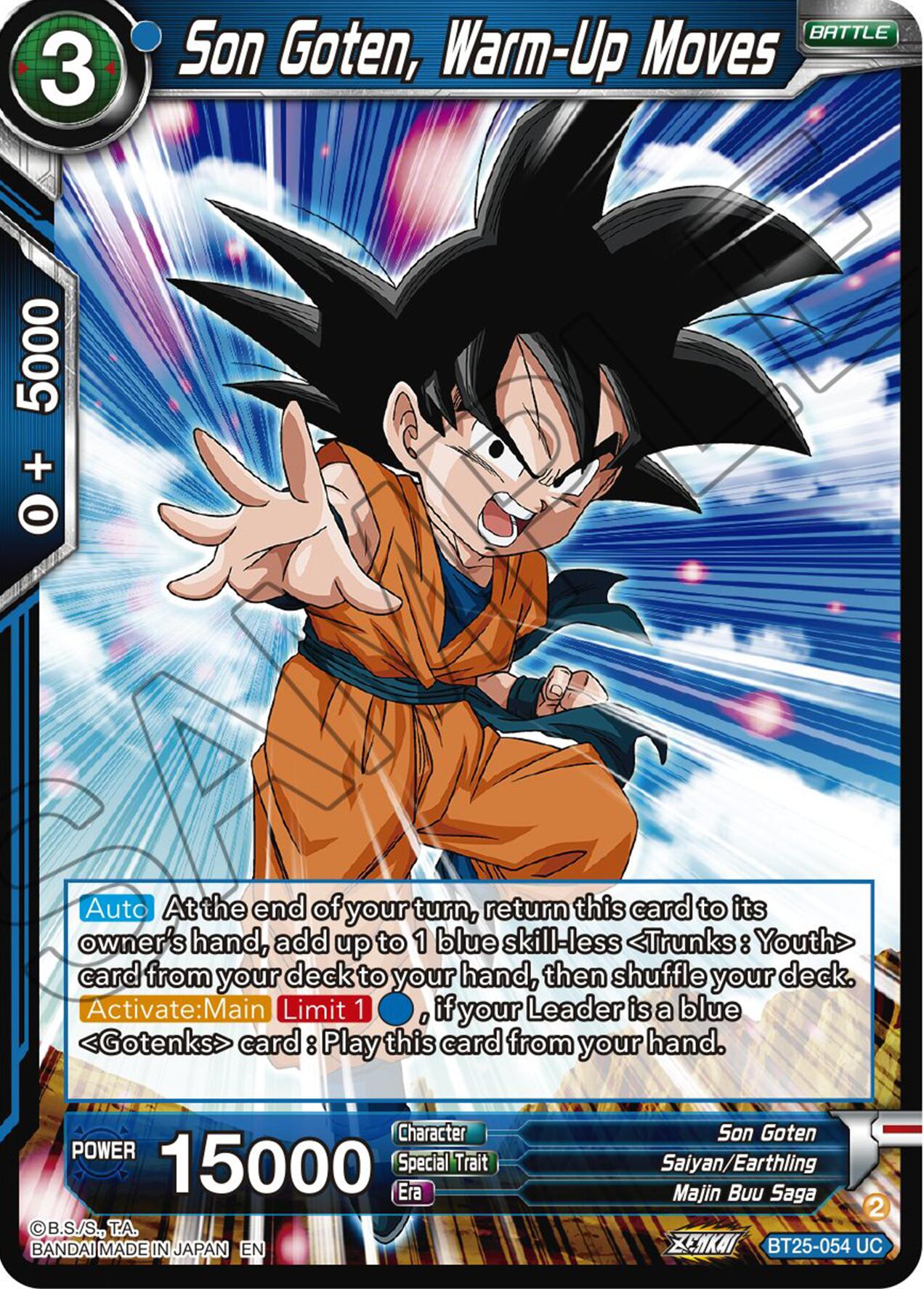 Son Goten, Warm-Up Moves (BT25-054) [Legend of the Dragon Balls] | Nerdhalla Games