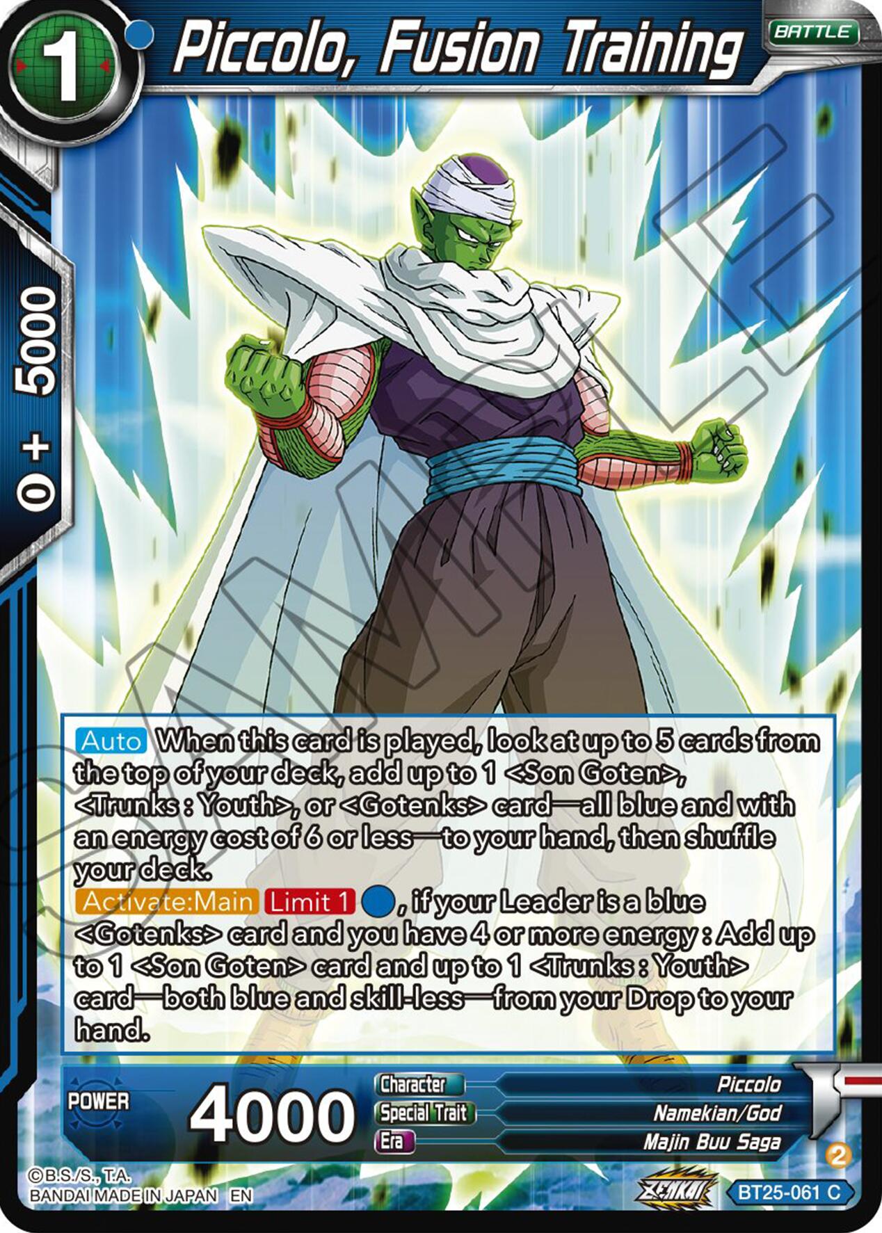 Piccolo, Fusion Training (BT25-061) [Legend of the Dragon Balls] | Nerdhalla Games