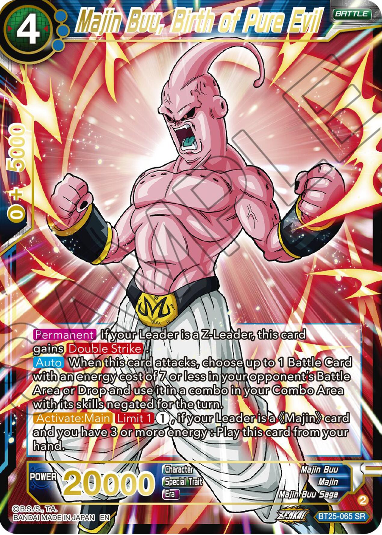 Majin Buu, Birth of Pure Evil (BT25-065) [Legend of the Dragon Balls] | Nerdhalla Games