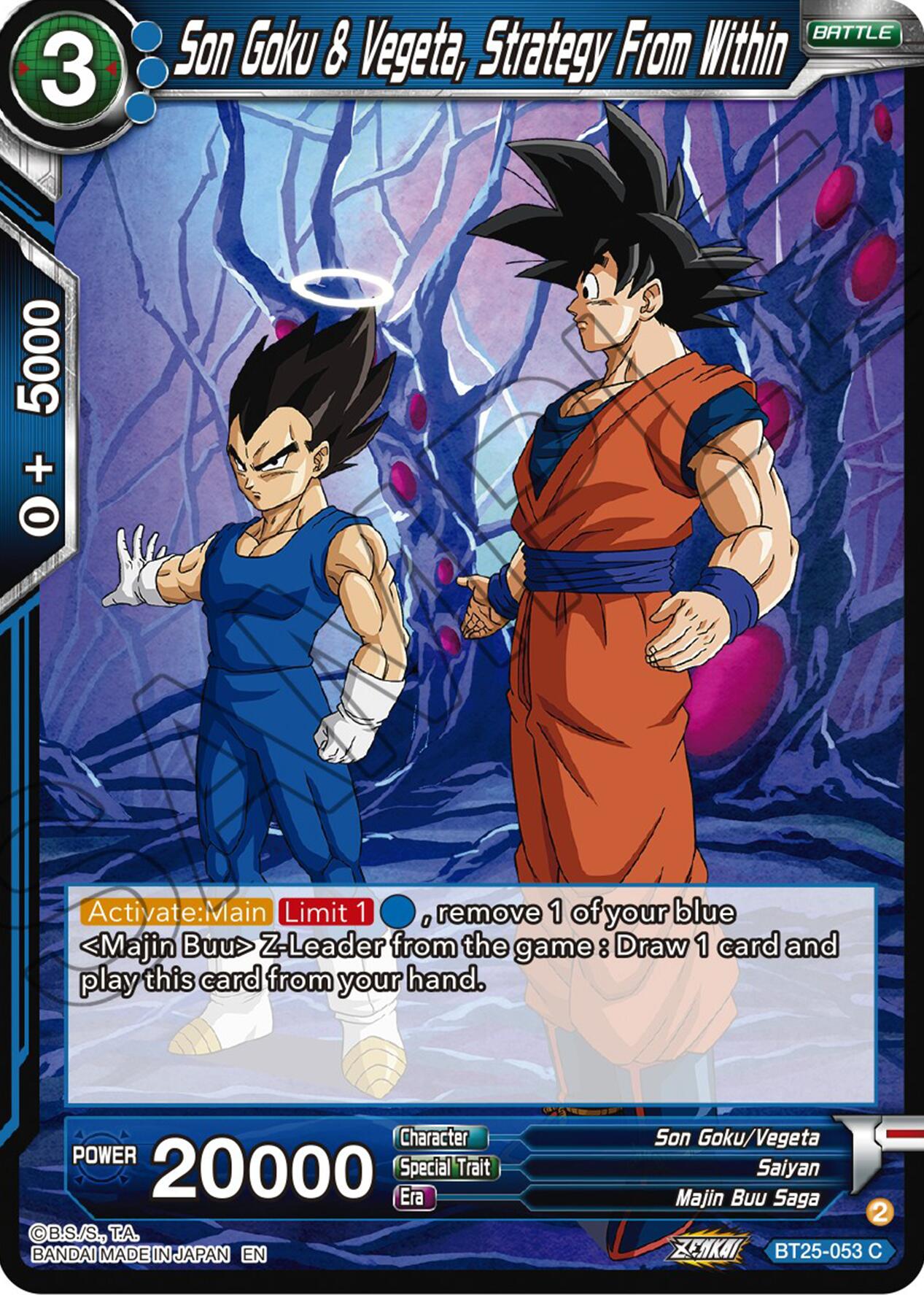 Son Goku & Vegeta, Strategy From Within (BT25-053) [Legend of the Dragon Balls] | Nerdhalla Games