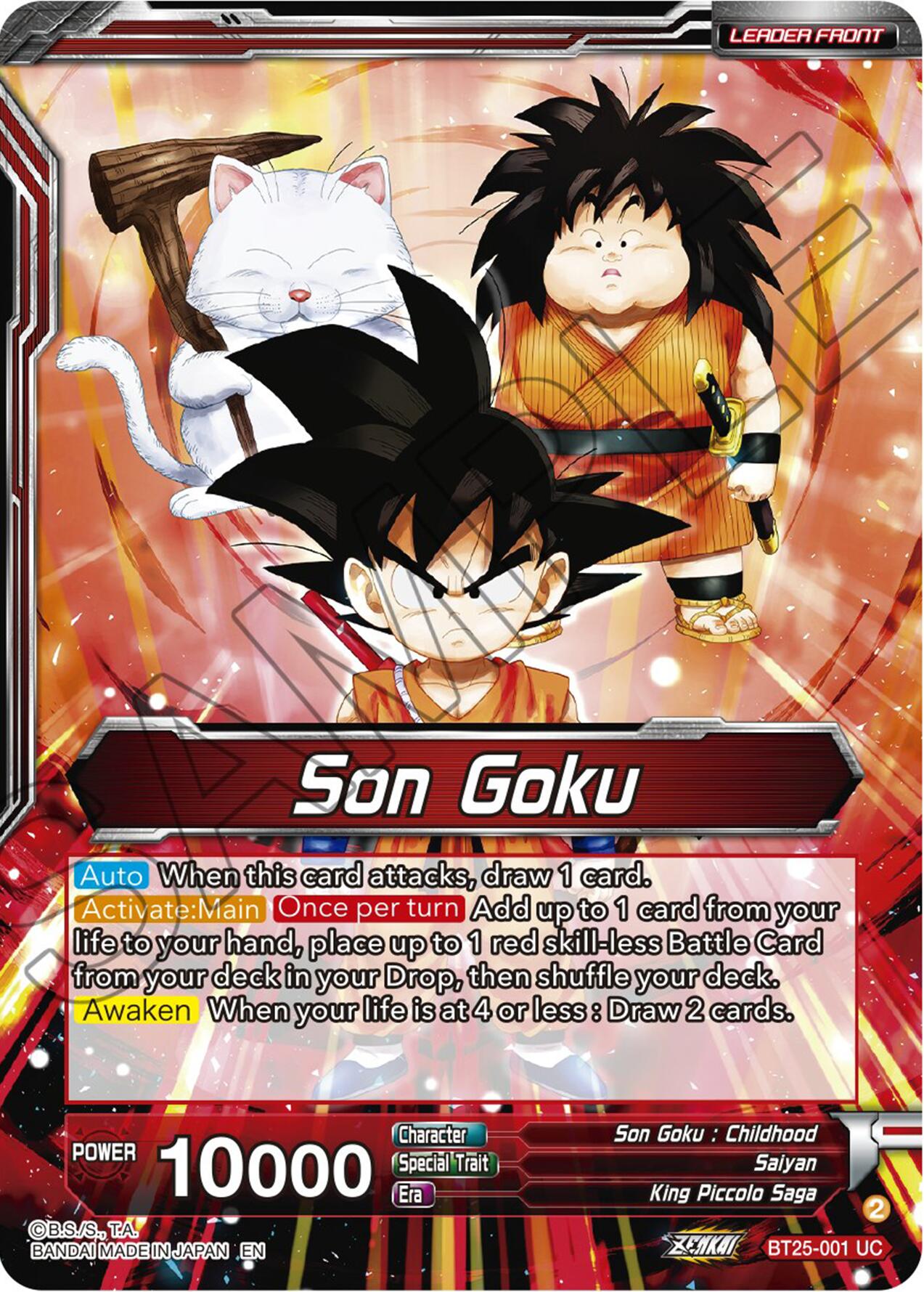 Son Goku // Son Goku, Face-Off With the Great Demon King (BT25-001) [Legend of the Dragon Balls] | Nerdhalla Games