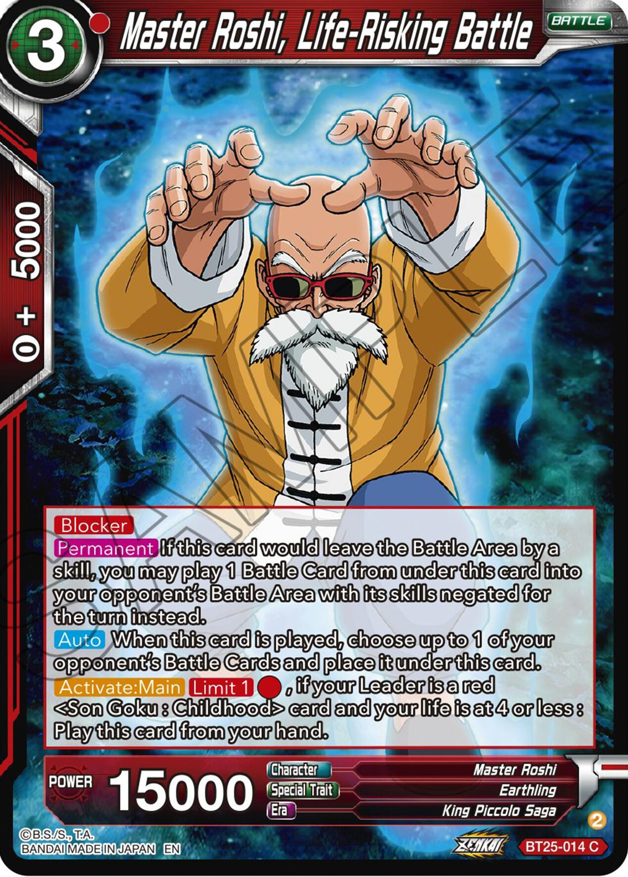 Master Roshi, Life-Risking Battle (BT25-014) [Legend of the Dragon Balls] | Nerdhalla Games